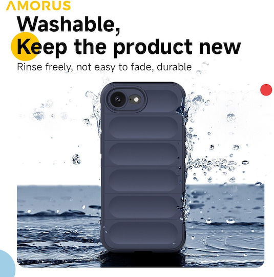 Amorus Back Cover Σιλικόνης Μαύρο (Poco F7)