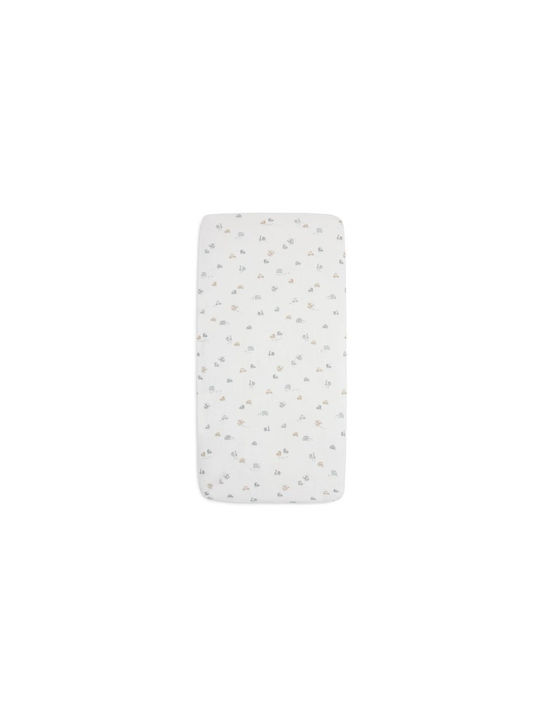 Jollein Baby Sheet Crib Cotton Fitted White 70x140cm