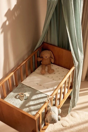 Jollein Baby Sheet Crib Cotton Fitted White 70x140cm