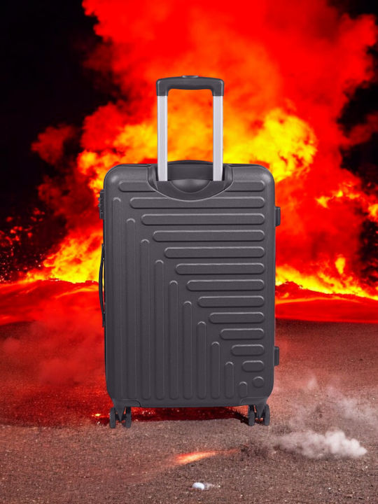 CAT Rockford Medium Hard Black Suitcase With 4 Wheels Height 60cm