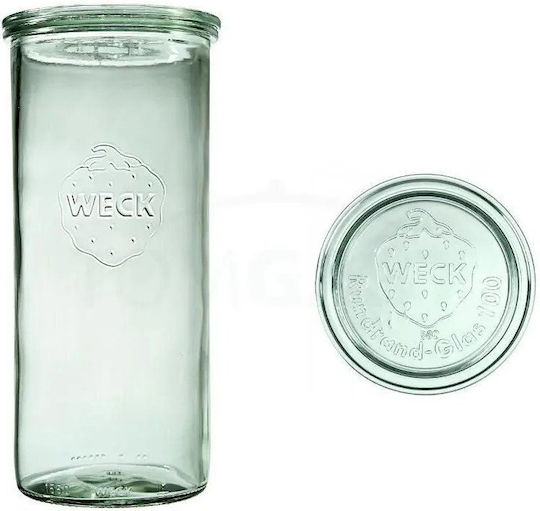 Weck Set 6Stück Gläser Allgemeine Verwendung mit Deckel Glas Transparent 1500ml