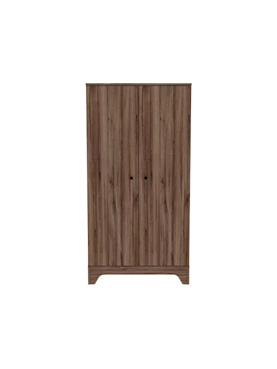 Δίφυλλη Ντουλάπα Καφέ 96x57x190cm Δίφυλλη Ντουλάπα Καφέ 96x57x190cm