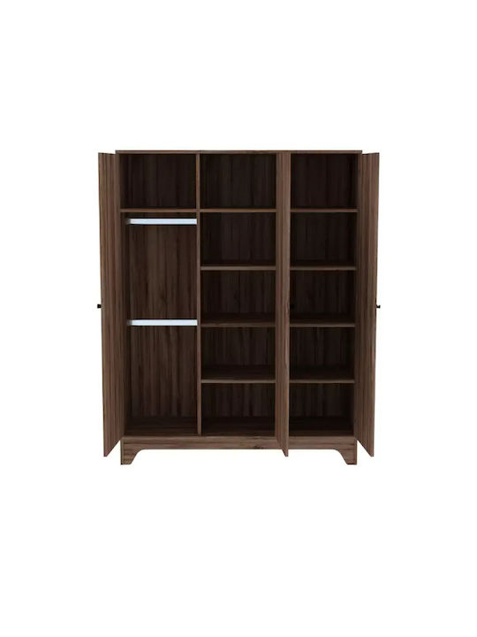 Тройна врата Нтoулάпа Кафяв 135x50x177см