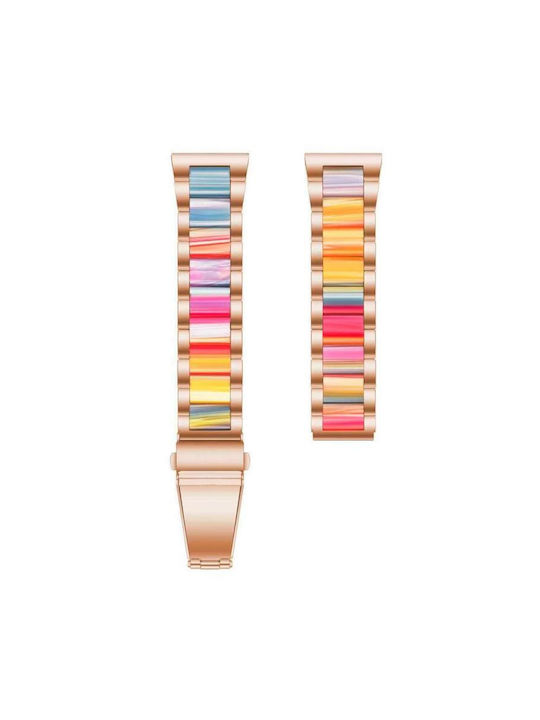Metallisches Tragbare Band Xdfind Three Beads 22mm Resin Rose Gold Regenbogen
