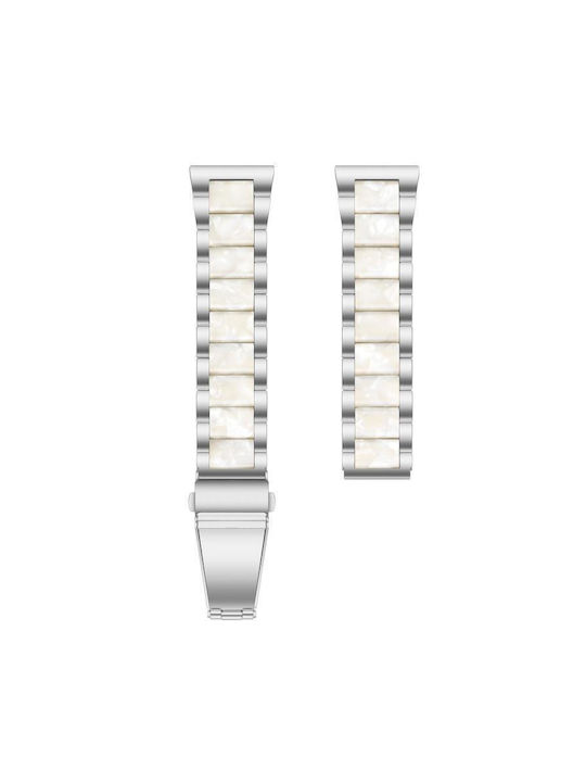 Metallisches Tragbare Bänder Xdfind Three Beads 22mm Keramik Silber Weiß