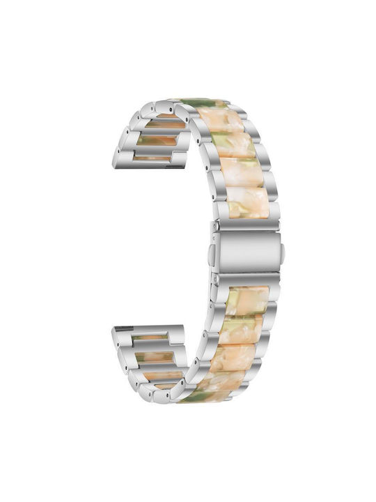 Metal Watch Strap Xdfind Three Beads 22mm Resin Silver Green Metal Watch Strap Xdfind Three Beads 22mm Resin Silver Green