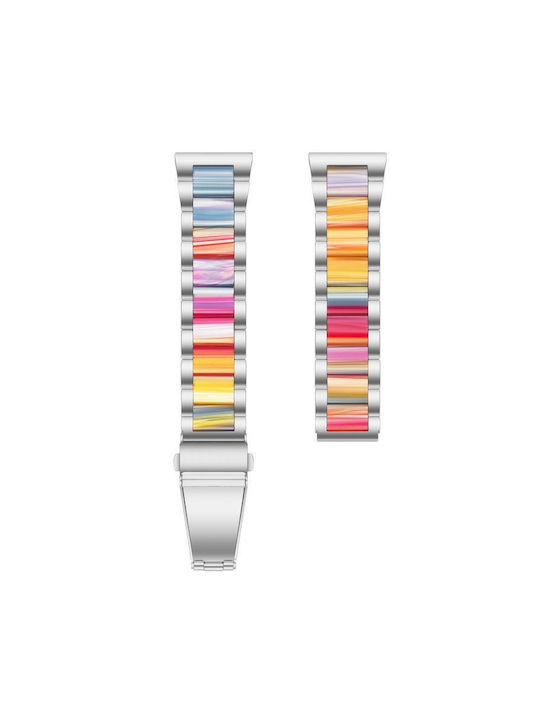 Metallisches Tragbare Band Xdfind Three Beads 20mm Resin Silber Regenbogen