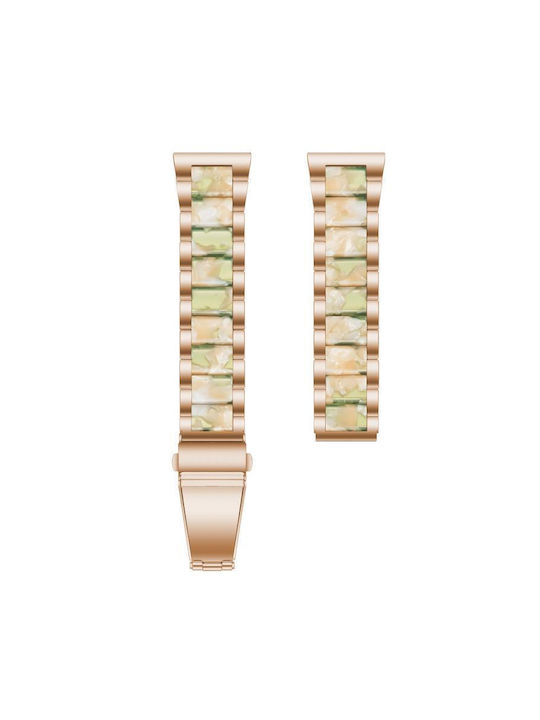 Metallisches Tragbare Bänder Xdfind Three Beads 20 mm Rüstung Rose Gold Grün