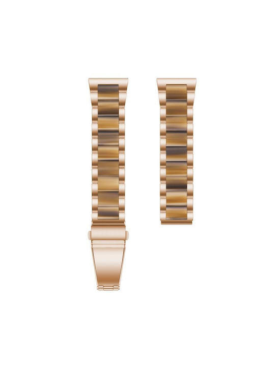 Metallisches Tragbare Bänder Xdfind Three Beads 20 mm Rittine Rose Gold Braun
