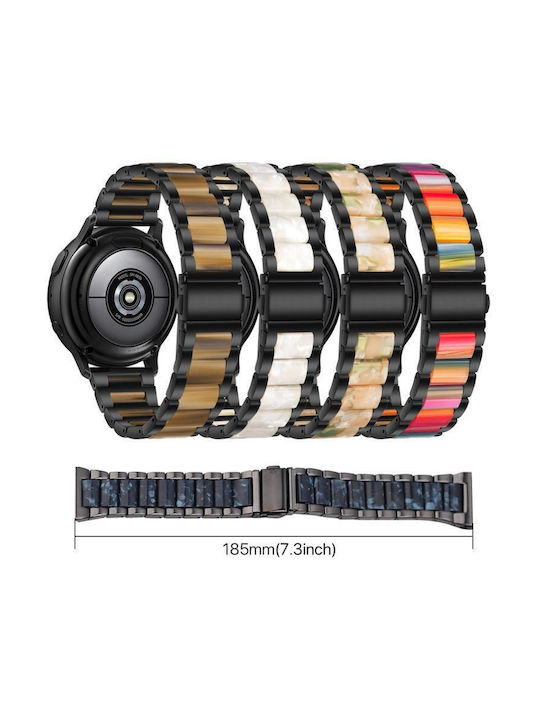 Metallisches Tragbare Band Uhr Harz Samsung Galaxy Watch 7 6 5 FE Silber Blau