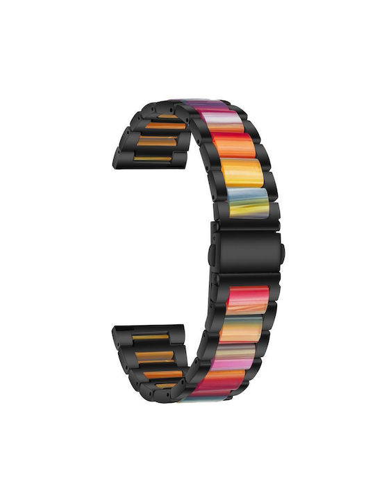 Metal Watch Strap Xdfind Three Beads 22mm Resin Black Rainbow Metal Watch Strap Xdfind Three Beads 22mm Resin Black Rainbow
