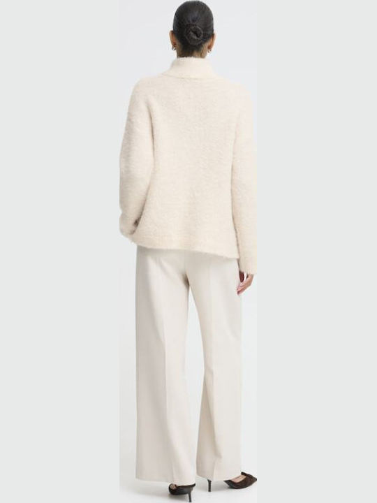 Women's Sweater with Zipper Birch Melange