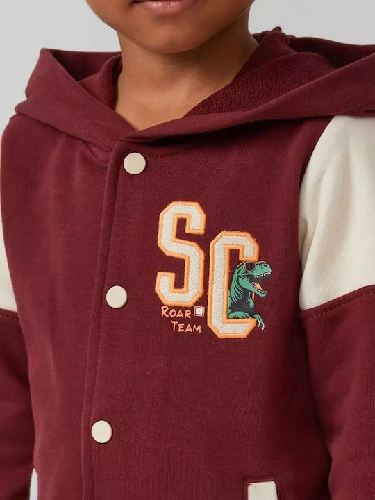 Kids Sweatshirt Cardigan Bordeaux