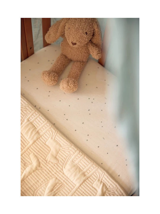 Jollein Baby Sheet Crib Cotton Fitted Green 70x140cm