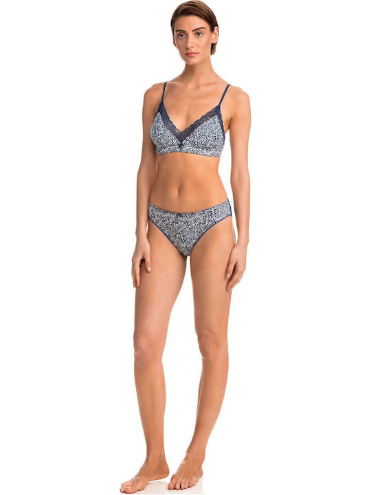 Damen Brasilien mit Spitze Blau