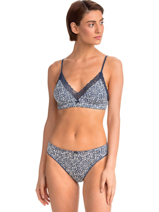 Damen Brasilien mit Spitze Blau