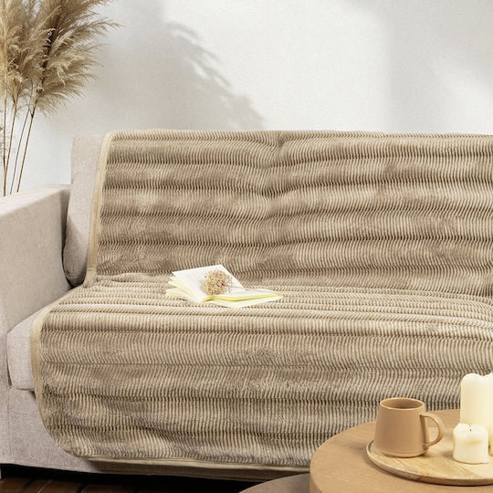 Nima Lunetta Ριχτάρι Πολυθρόνας Γούνινο 180x180εκ. Beige