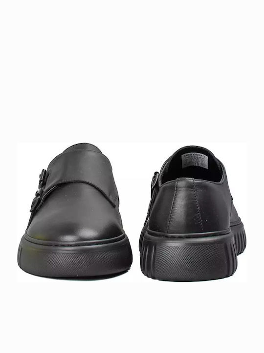 Leder Herren Freizeitschuhe Schwarz