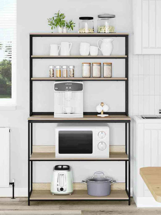 vidaXL Ραφιέρα Κουζίνας Ξύλινη 6 Θέσεων Καφέ 100x40x168cm