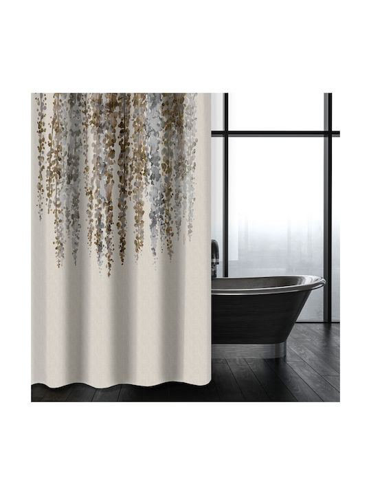 Saint Clair Abstract 115 Duschvorhang Stoff 180x200cm Natural