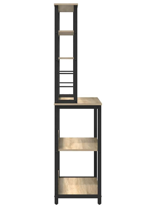 vidaXL Wooden Kitchen Rack 6 Tiers Brown 80x40x168cm