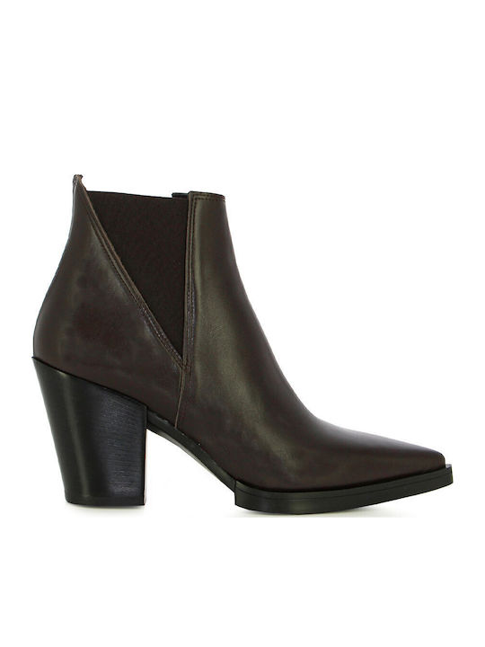 Leder Stiefeletten Damen Braun