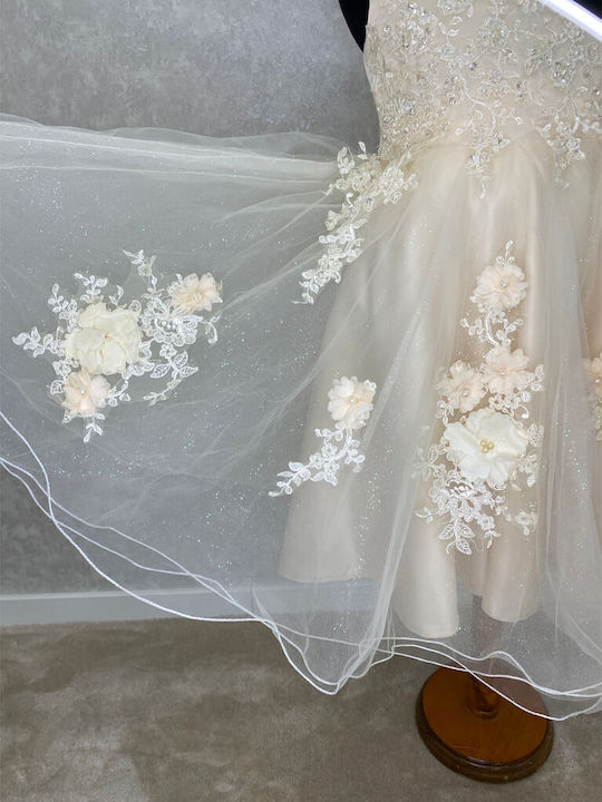 Children's Dress Tulle Ivory-champagne