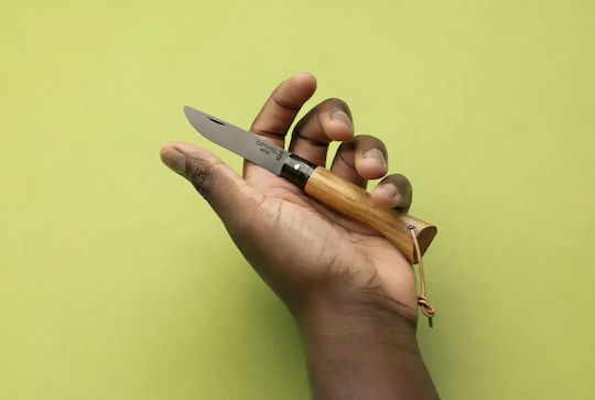 Opinel Neo6 Taschenmesser mit Verriegelungsmechanismus Schwarz Eiche