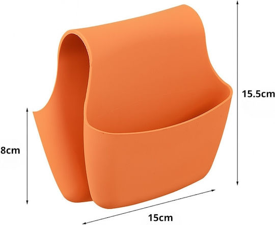 Uncle George Uncle George Plastic Orange Sponge Holder Kitchen Sink Organizer