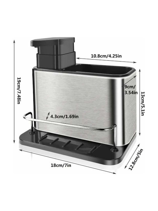 Uncle George Kitchen Sink Organizer Made of Silver Stainless Steel 18x13x19cm