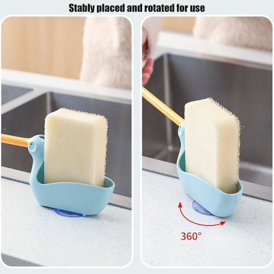 Uncle George Uncle George Kitchen Sink Organizer Sponge Holder Plastic Blue 29x8.5x8.5cm