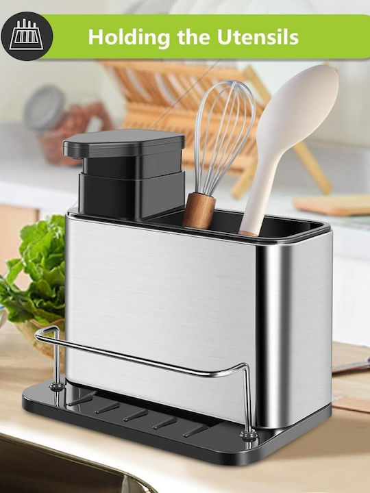 Uncle George Kitchen Sink Organizer Made of Silver Stainless Steel 18x13x19cm