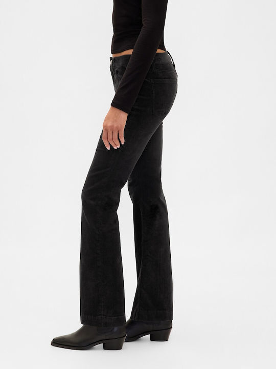 Damen Stoff Hose in Schlanker Passform Black