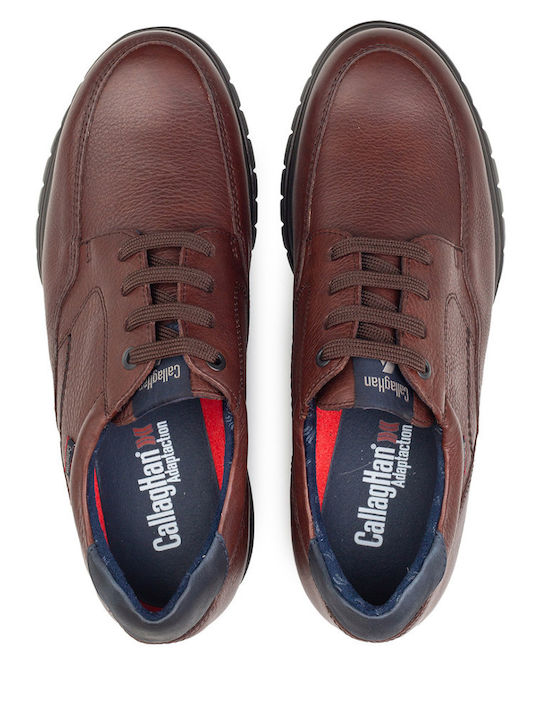 Leder Herren Freizeitschuhe Marron 12700