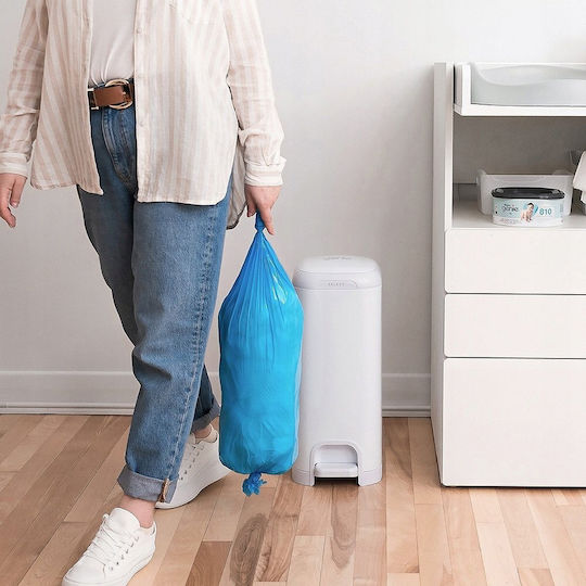 Replacement Bag for White Diaper Bin