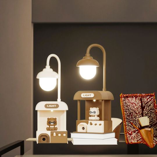 Table Desk Lamp Bear Design 2w Brown