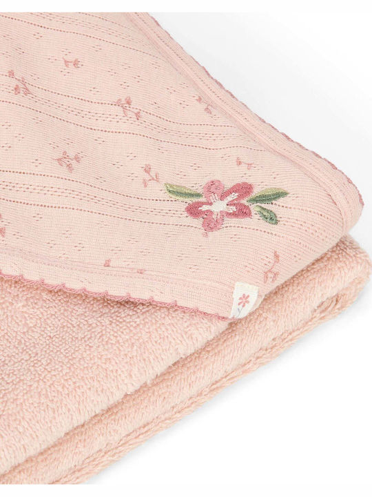 Little Dutch Βρεφική Κάπα-Μπουρνούζι με Κουκούλα Pure Blossom 75x75εκ.
