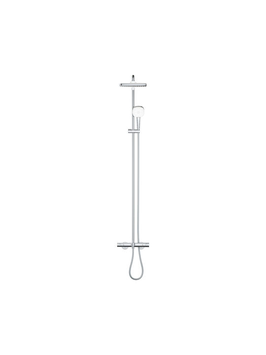 Grohe Tempesta Σετ Μίκτης, Τηλέφωνο & Κεφαλή Ντουζ Εντοιχισμού για Μπανιέρα Ασημί