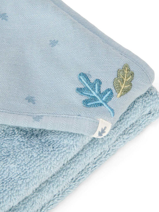 Little Dutch Βρεφική Κάπα-Μπουρνούζι με Κουκούλα Pure Denim Blue 75x75εκ.