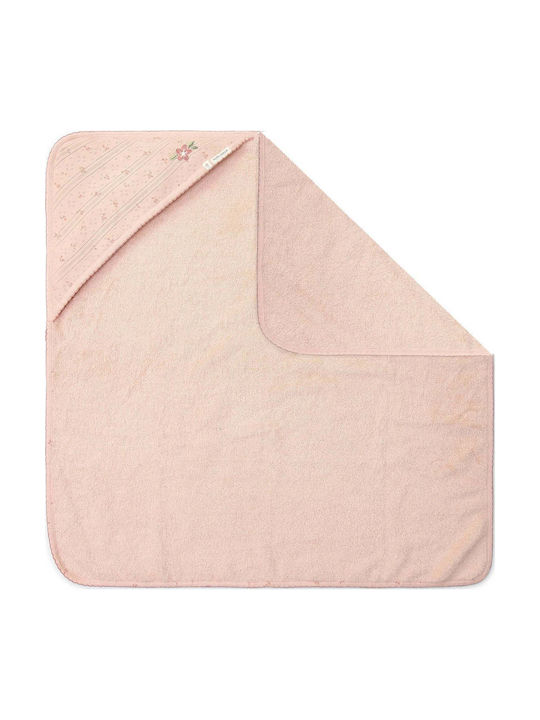 Little Dutch Βρεφική Κάπα-Μπουρνούζι με Κουκούλα Pure Blossom 75x75εκ.