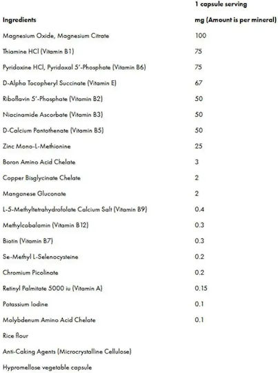 Supplement Needs Multivitamin & Mineral Pro Multivitamin for Energy, Immune System Boost & the Nervous System 30 caps