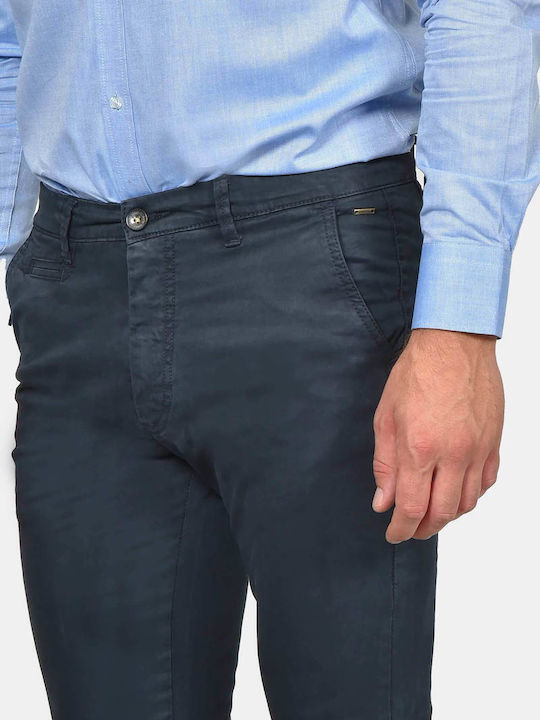 Men's Trousers Chinos Elastic Slim Fit Blue 05242-2024-5025 EF