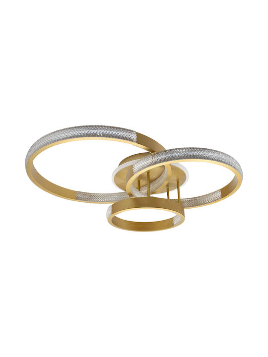 Keskor Deckenleuchte 75cm Gold mit Integrierter LED