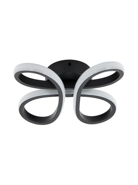 Keskor Deckenleuchte 21cm Schwarz mit Integrierter LED