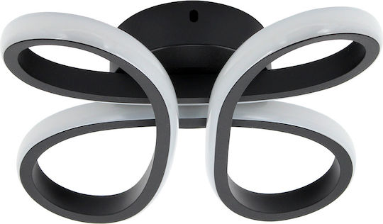 Keskor Deckenleuchte 21cm Schwarz mit Integrierter LED