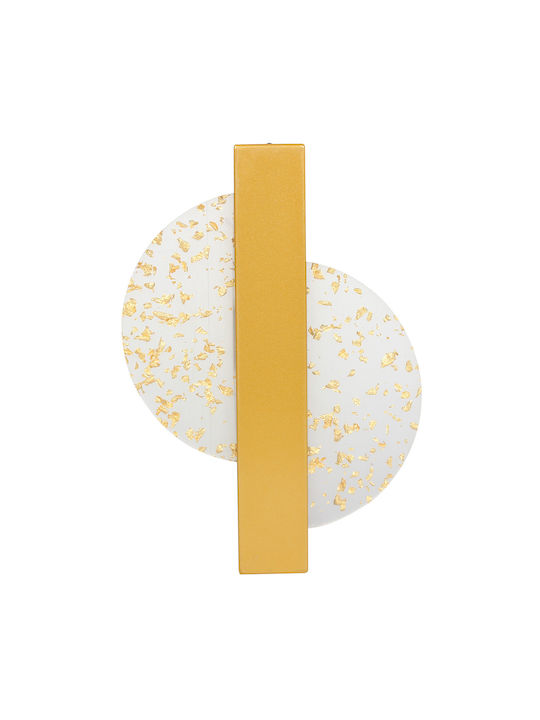 Keskor Leuchte Wand mit Integrierter LED Gold 17.5x4.5x25cm