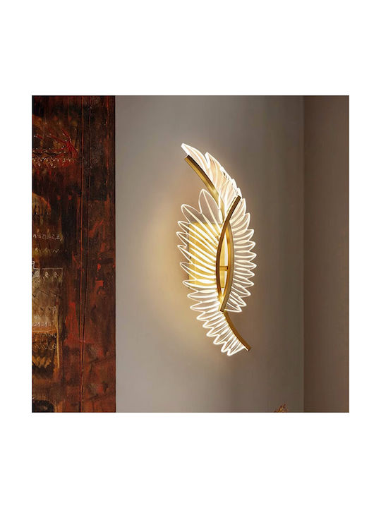 Keskor Leuchte Wand mit Integrierter LED Gold 16x5.5x48cm