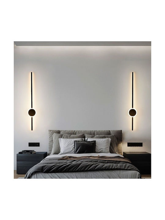 Keskor Modern Leuchte Wand mit Integrierter LED Schwarz 60x12x5cm