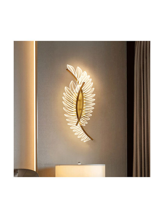 Keskor Leuchte Wand mit Integrierter LED Gold 16x5.5x48cm
