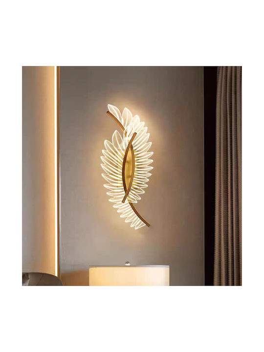 Keskor Leuchte Wand mit Integrierter LED Gold 16x5.5x48cm